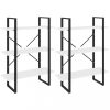 Könyvespolcok, állópolcok, vidaXL fehér szerelt fa magasszekrény 80 x 30 x 210 cm