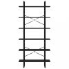 Könyvespolcok, állópolcok, vidaXL fekete forgácslap magasszekrény 100 x 30 x 210 cm