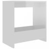 Kisasztalok, vidaXL magasfényű fehér forgácslap kisasztal 50 x 26 x 50 cm