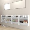 Cipőpolcok és -állványok, vidaXL 4 db fehér szerelt fa fali cipősszekrény 60 x 18 x 60 cm