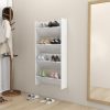 Cipőpolcok és -állványok, vidaXL 2 db magasfényű fehér fali cipősszekrény 60 x 18 x 60 cm
