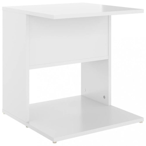Kisasztalok, vidaXL magasfényű fehér forgácslap kisasztal 45 x 45 x 48 cm