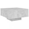 Dohányzóasztalok, vidaXL betonszürke szerelt fa dohányzóasztal 60 x 60 x 31,5 cm