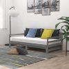 Ágyak és ágykeretek, vidaXL szürke tömör fenyőfa kihúzható kanapéágy 2 x (90 x 200) cm