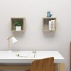 Fali polcok és párkányok, vidaXL 2 db sonoma tölgy színű fali kockapolc 30 x 15 x 30 cm