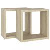 Fali polcok és párkányok, vidaXL 2 db sonoma tölgy színű fali kockapolc 30 x 15 x 30 cm