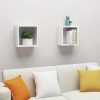 Fali polcok és párkányok, vidaXL 2 db magasfényű fehér fali kockapolc 30 x 15 x 30 cm