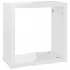Fali polcok és párkányok, vidaXL 2 db magasfényű fehér fali kockapolc 30 x 15 x 30 cm