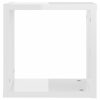 Fali polcok és párkányok, vidaXL 2 db magasfényű fehér fali kockapolc 30 x 15 x 30 cm