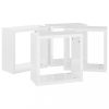Fali polcok és párkányok, vidaXL 4 db magasfényű fehér fali kockapolc 30 x 15 x 30 cm