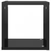 Fali polcok és párkányok, vidaXL 4 db magasfényű fekete fali kockapolc 26 x 15 x 26 cm