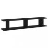 Fali polcok és párkányok, vidaXL 2 db fekete forgácslap fali polc 105 x 18 x 20 cm