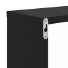 Fali polcok és párkányok, vidaXL 2 db fekete forgácslap fali polc 50 x 15 x 50 cm