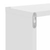 Fali polcok és párkányok, vidaXL 2 db magasfényű fehér szerelt fa fali polc 100 x 15 x 20 cm