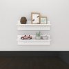 Fali polcok és párkányok, vidaXL 2 db magasfényű fehér forgácslap fali polc 60 x 11,5 x 18 cm