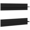 Fali polcok és párkányok, vidaXL 2 db fekete forgácslap fali polc 80 x 11,5 x 18 cm