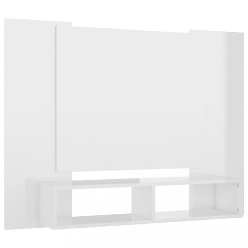 Nappali bútorok, vidaXL magasfényű fehér fali forgácslap TV-szekrény 120x23,5x90 cm