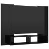 Nappali bútorok, vidaXL magasfényű fekete fali forgácslap TV-szekrény 120x23,5x90 cm