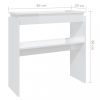 Kisasztalok, vidaXL magasfényű fehér forgácslap tálalóasztal 80 x 30 x 80 cm