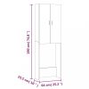 Mosó- és szárítógép tartozékok, vidaXL betonszürke mosógépszekrény 64 x 25,5 x 190 cm