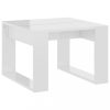 Kisasztalok, vidaXL magasfényű fehér forgácslap kisasztal 50 x 50 x 35 cm