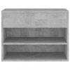 Cipőpolcok és -állványok, vidaXL betonszürke szerelt fa cipőtároló pad 60 x 30 x 45 cm