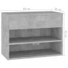 Cipőpolcok és -állványok, vidaXL betonszürke szerelt fa cipőtároló pad 60 x 30 x 45 cm