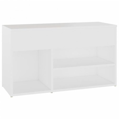 Cipőpolcok és -állványok, vidaXL fehér szerelt fa cipőtároló pad 80 x 30 x 45 cm