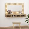 Fürdőszobai pipereasztalok, vidaXL sonoma tölgy tükrös szekrény LED-ekkel 90 x 31,5 x 62 cm