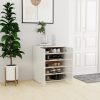 Cipőpolcok és -állványok, vidaXL magasfényű fehér szerelt fa cipősszekrény 60 x 35 x 70 cm