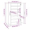 Cipőpolcok és -állványok, vidaXL fekete szerelt fa cipősszekrény 60 x 35 x 92 cm
