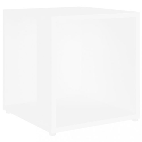 Tárolók és zárható szekrények, vidaXL fehér szerelt fa kisasztal 33 x 33 x 34,5 cm