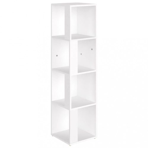 Tárolók és zárható szekrények, vidaXL fehér szerelt fa sarokszekrény 33 x 33 x 132 cm