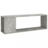 Könyvespolcok, állópolcok, vidaXL betonszürke szerelt fa TV-szekrény 100 x 24 x 32 cm