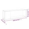 Könyvespolcok, állópolcok, vidaXL betonszürke szerelt fa TV-szekrény 100 x 24 x 32 cm
