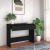 Kisasztalok, vidaXL fekete szerelt fa tálalóasztal 100 x 35 x 76,5 cm