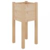 Virágcserepek és kaspók, vidaXL 2 db tömör fenyőfa kerti virágtartó 31 x 31 x 70 cm