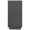Könyvespolcok, állópolcok, vidaXL szürke tömör fenyőfa könyvszekrény 80 x 35 x 71 cm