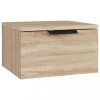 Éjjeliszekrények, vidaXL 2 db sonoma tölgy falra szerelhető éjjeliszekrény 34x30x20 cm