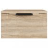 Éjjeliszekrények, vidaXL 2 db sonoma tölgy falra szerelhető éjjeliszekrény 34x30x20 cm