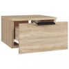 Éjjeliszekrények, vidaXL 2 db sonoma tölgy falra szerelhető éjjeliszekrény 34x30x20 cm