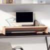 Számítógép-emelők és állványok, vidaXL tömör fenyőfa monitorállvány 100 x 27 x 15 cm