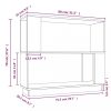 Könyvespolcok, állópolcok, vidaXL tömör fenyőfa könyvszekrény/térelválasztó 80 x 25 x 70