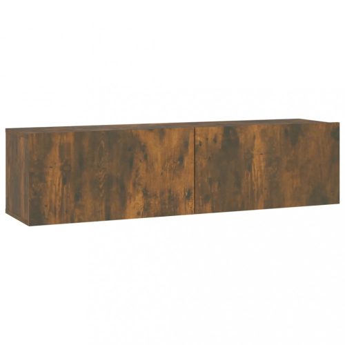 Nappali bútorok, vidaXL füstös tölgy színű szerelt fa fali TV-szekrény 120 x 30 x 30 cm
