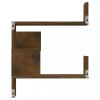 Fali polcok és párkányok, vidaXL 2 db füstös tölgy színű szerelt fa fali sarokpolc 40x40x50