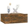 Éjjeliszekrények, vidaXL 2 db füstös tölgy színű függő éjjeliszekrény 40 x 30 x 15 cm