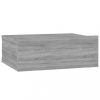 Éjjeliszekrények, vidaXL 2 db szürke-sonoma szerelt fa függő éjjeliszekrény 40x30x15 cm