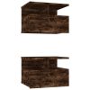 Éjjeliszekrények, vidaXL 2 db füstös tölgy színű fali éjjeliszekrény 40 x 31 x 27 cm