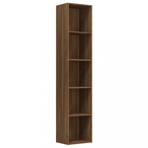 Könyvespolcok, állópolcok, vidaXL barna tölgy színű szerelt fa könyvszekrény 40 x 30 x 189