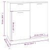 Büfé- és tálalóasztalok, vidaXL füstös tölgy színű szerelt fa tálalószekrény 80x36x75